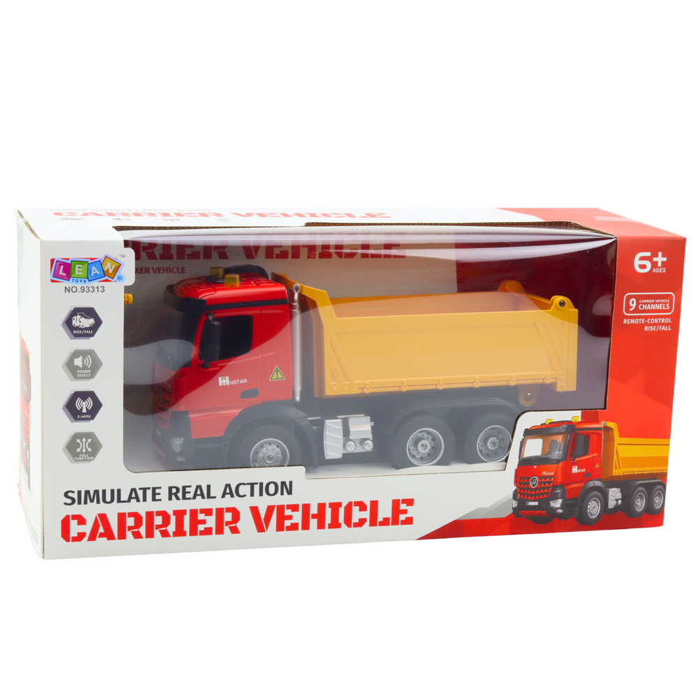 RC pašizgāzējs dzelteni sarkans ar tālvadību (2,4 GHz)