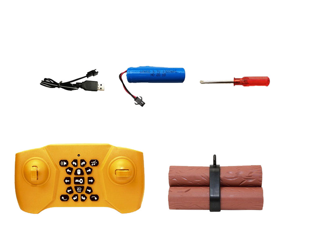 Tālvadības iekrāvējs ar 360° rotāciju un LED riteņiem (RC)