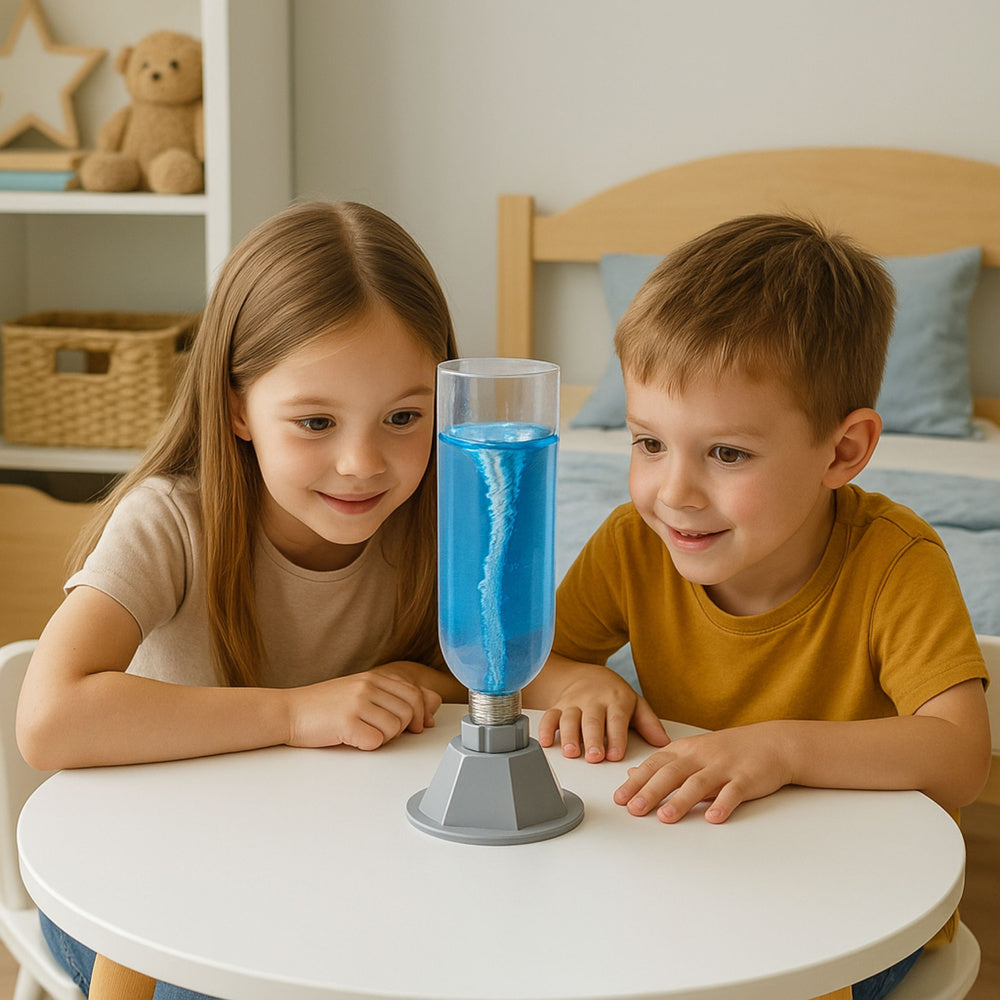 Izglītojošs tornado simulators bērniem – Tornado DIY eksperiments (8+)
