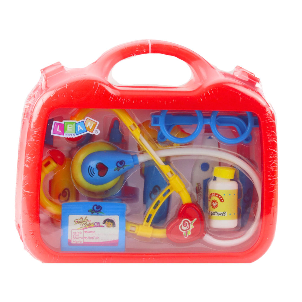 Mazā ārsta komplekts čemodānā – medicīniskie aksesuāri bērniem (10 gab.)