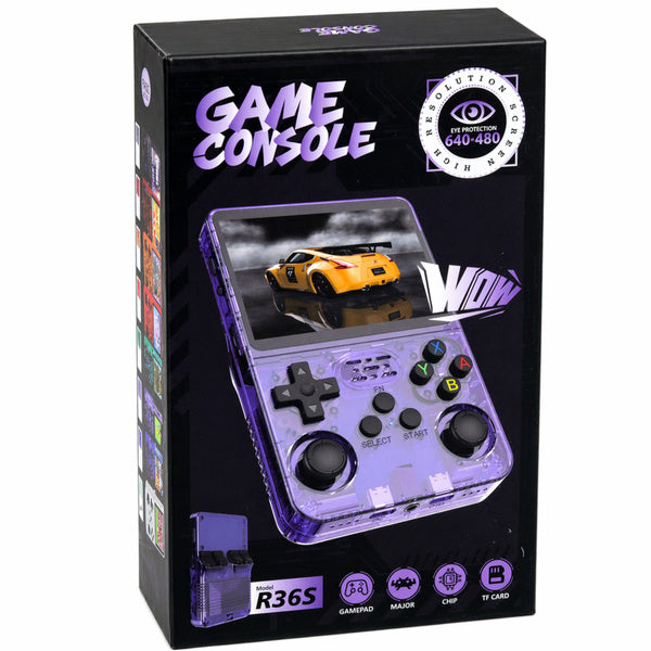 R36S pārnēsājama retro spēļu konsole IPS balta