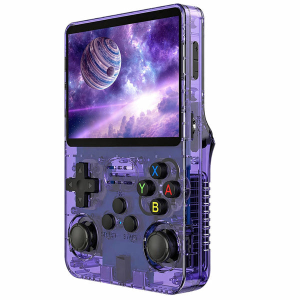 R36S pārnēsājama retro spēļu konsole IPS violeta