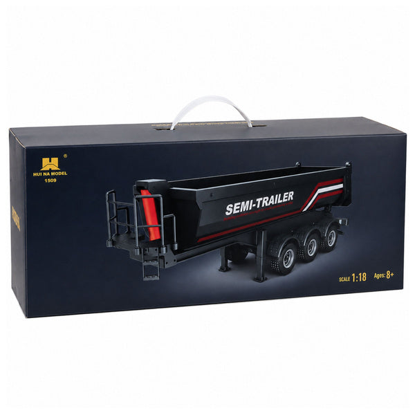RC pašizgāzēja piekabe Huina 1509 priekš Scania 1501, 1:18