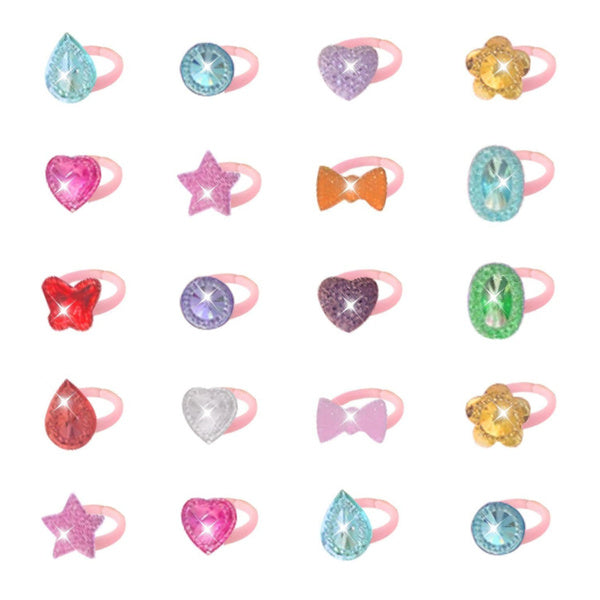 50 spīdīgu gredzenu komplekts bērniem (50 gab.)