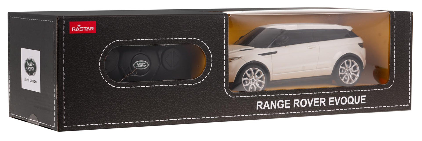 RASTAR Range Rover Evoque 1:24 tālvadības auto baltā krāsā iepakojumā