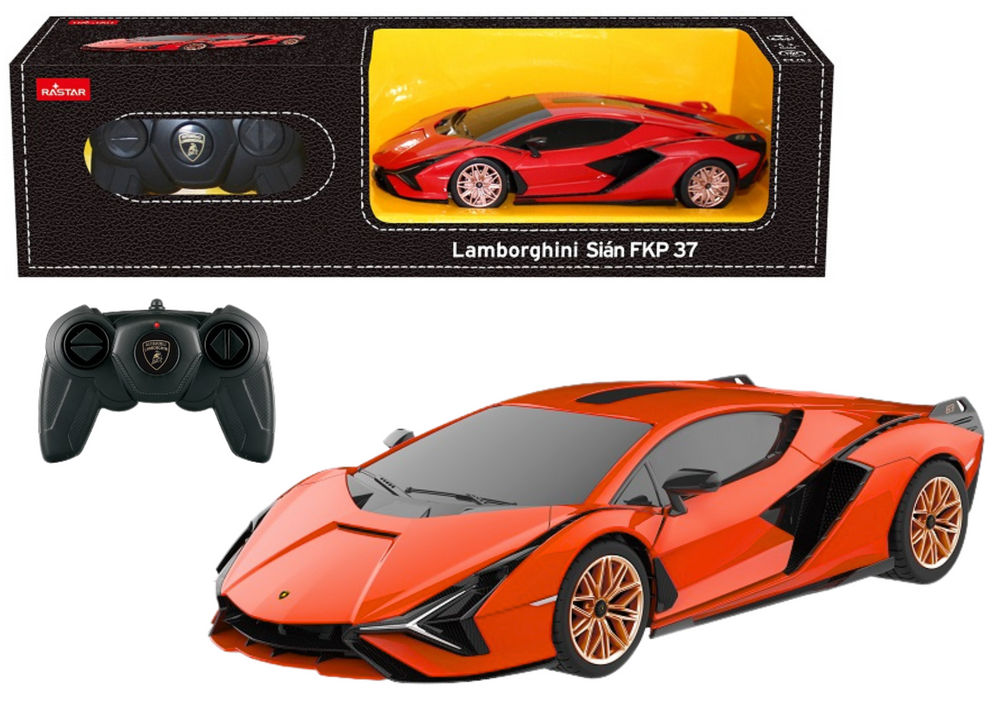 RC Lamborghini Sián FKP 37 Rastar tālvadības auto 1:24 oranžā krāsā ar pulti