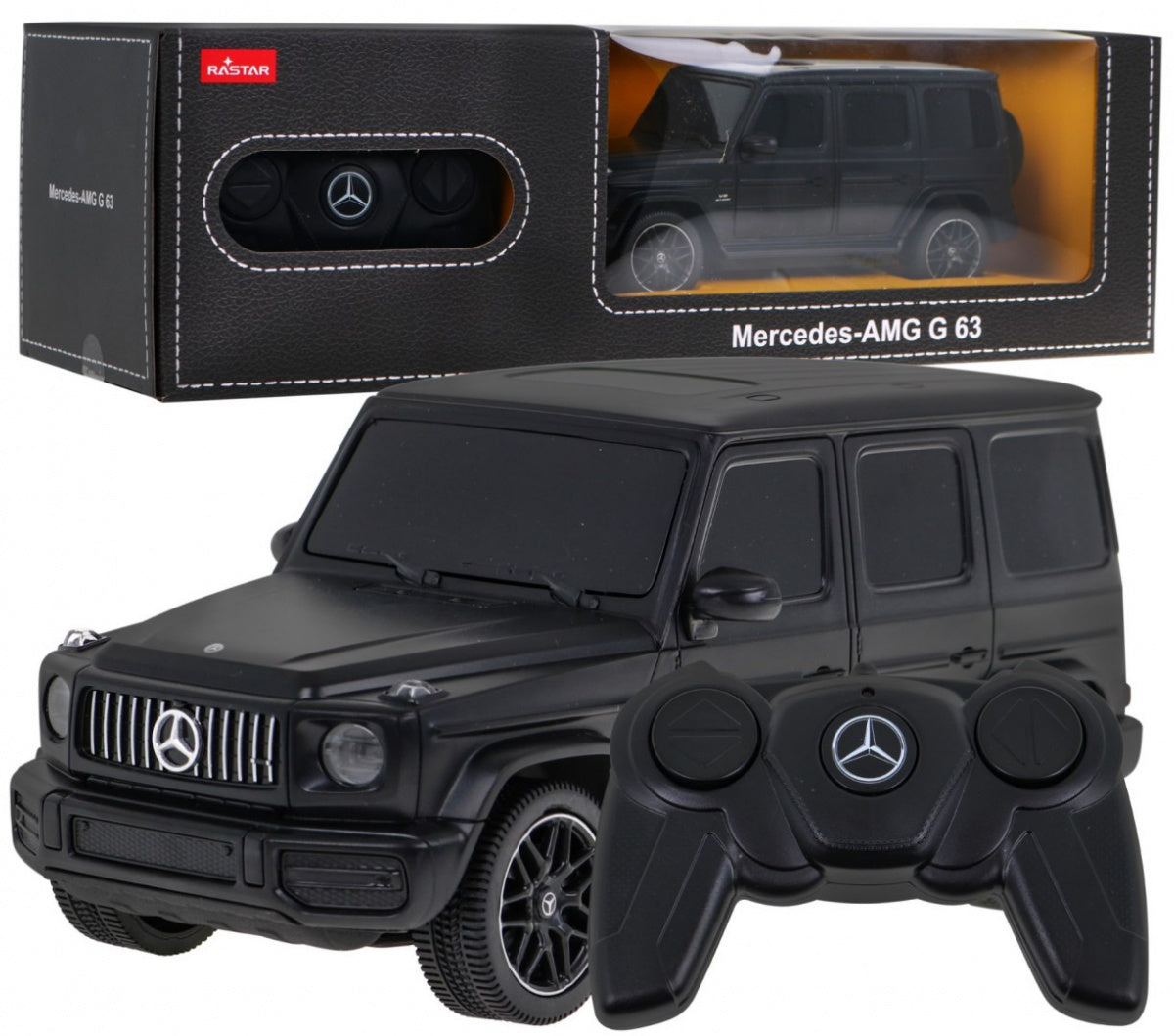 RC Mercedes-AMG G 63 Rastar tālvadības auto 1:24 melnā krāsā ar pulti