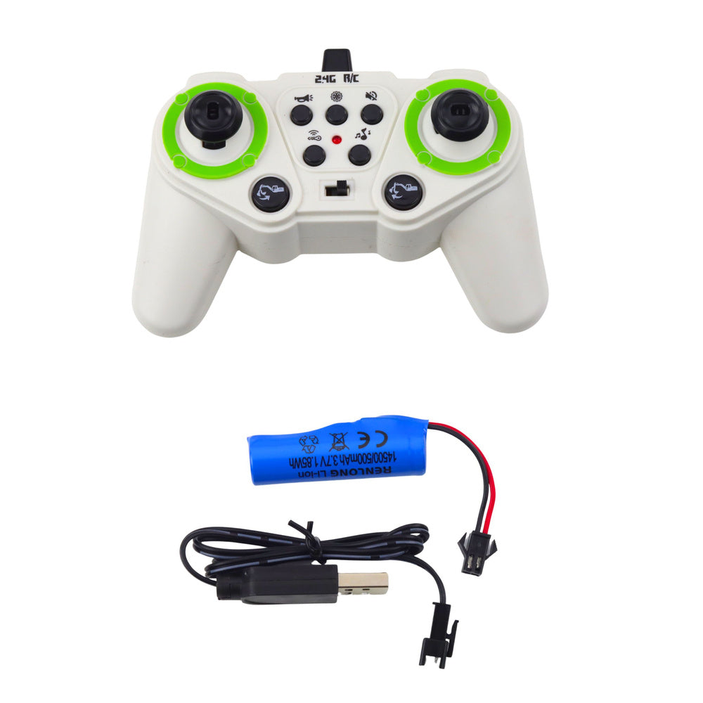 RC pašizgāzēja pults ar akumulatoru un USB uzlādes kabeli