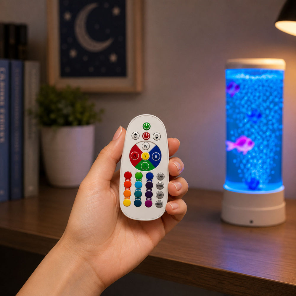 Roka tur tālvadības pulti LED RGB akvārija naktslampiņas vadīšanai