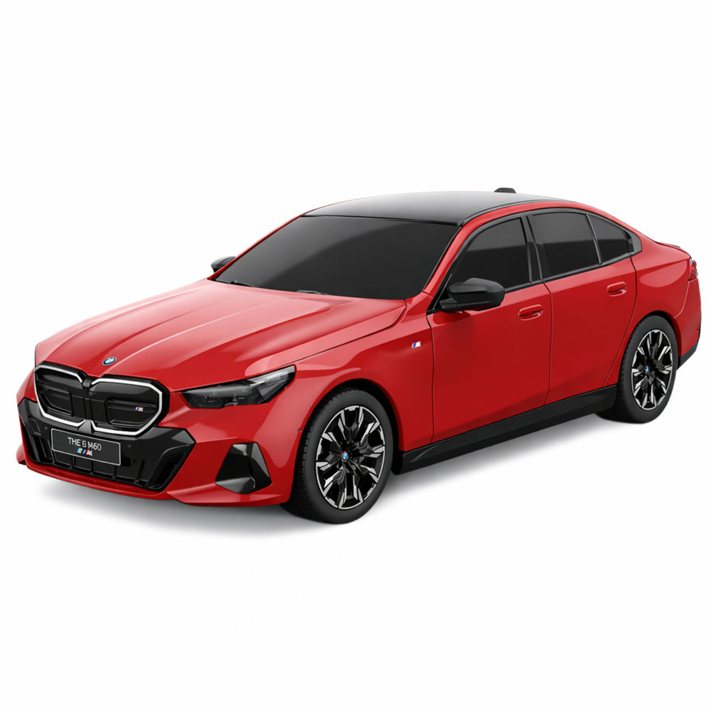 Sarkans tālvadības auto BMW i5 M60 mērogā 1:24