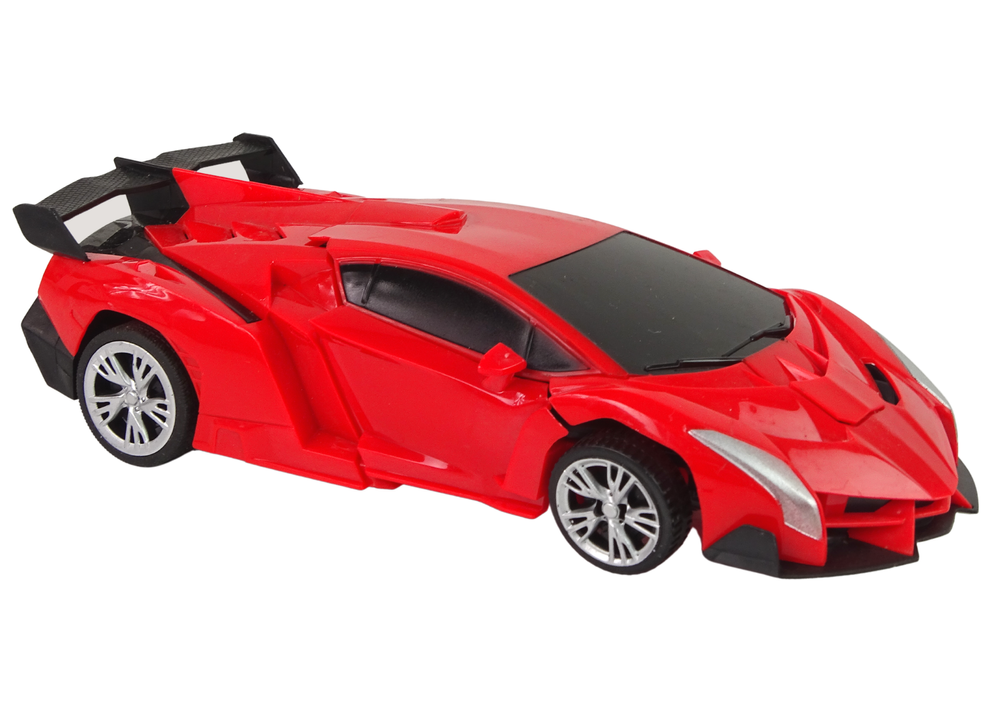 Sarkans transformējams RC sporta auto robota režīmā 2 vienā