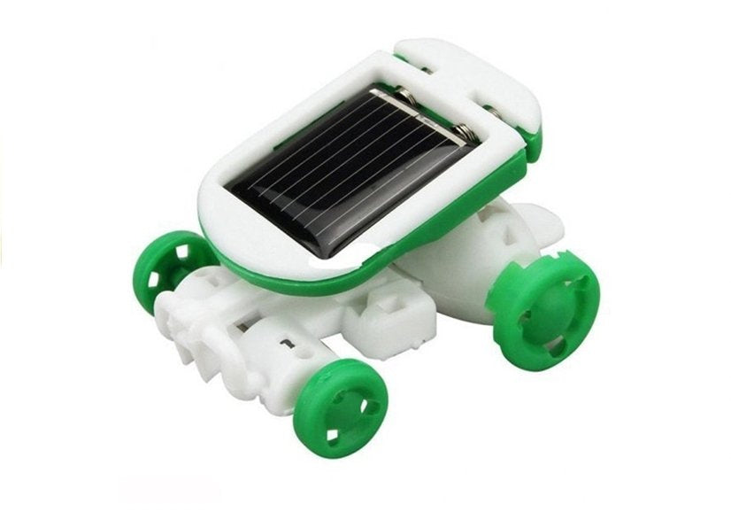 Saules enerģijas robota konstruktors 6-in-1 – auto modelis ar saules paneli