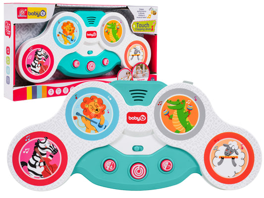 Skārienjutīgas bungas mazuļiem ar gaismu un skaņu, daudzkrāsaina rotaļlieta bērniem no 12 mēnešiem