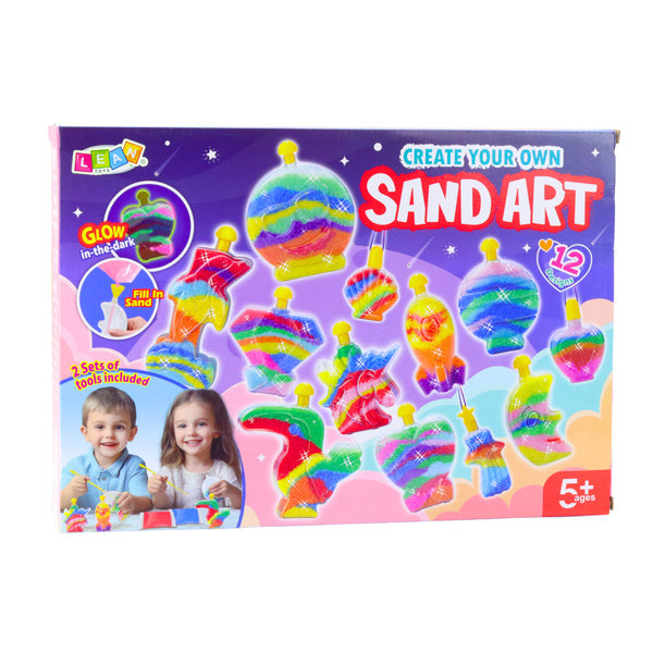 Smilšu mākslas komplekta kaste Create Your Own Sand Art ar krāsainiem traukiem un smiltīm