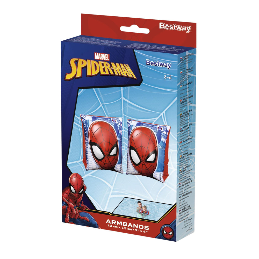 Spider-Man bērnu peldēšanas aproces oriģinālajā Bestway iepakojumā bērniem no 3 līdz 6 gadiem