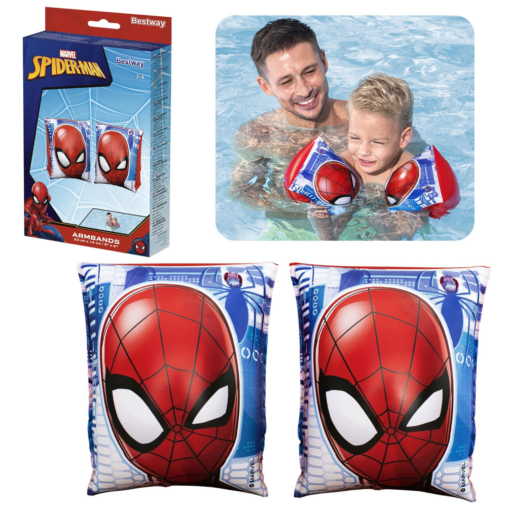 Spider-Man piepūšamie peldriņķi rokām bērniem 3–6 gadiem