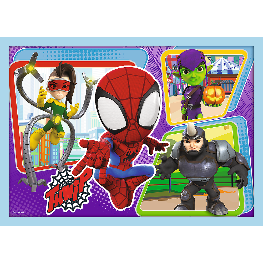 Spidey puzle ar supervaroni un ļaundariem