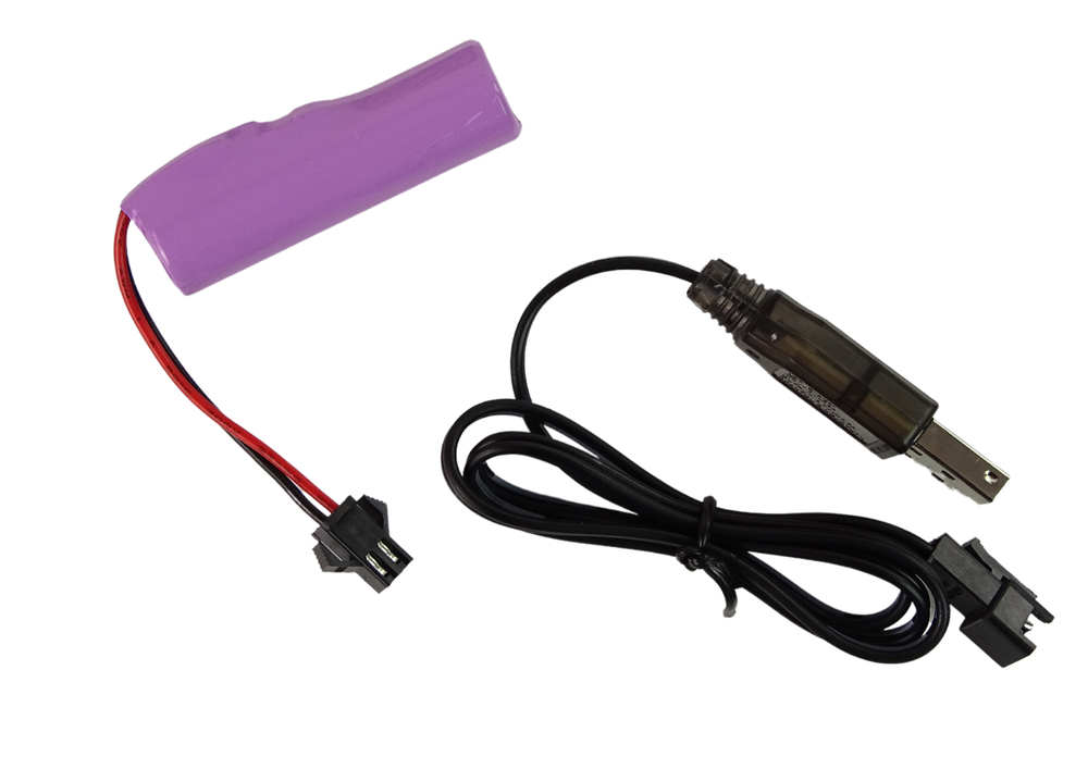 Tālvadības drifta automašīnas uzlādējams akumulators ar USB uzlādes kabeli
