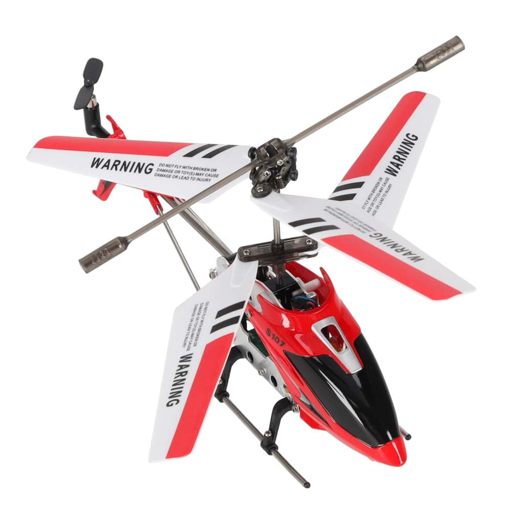 Tālvadības helikopters SYMA S107G sarkanā krāsā skatā no augšas