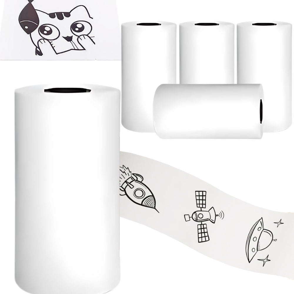 Termopapīra ruļļi mini termoprinterim 55 mm, 5 gabali