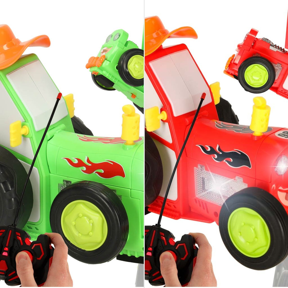 Tālvadības “Jumping Tractor” – lecošs traktors ar mūziku (3.7 V, ar akumulatoru)