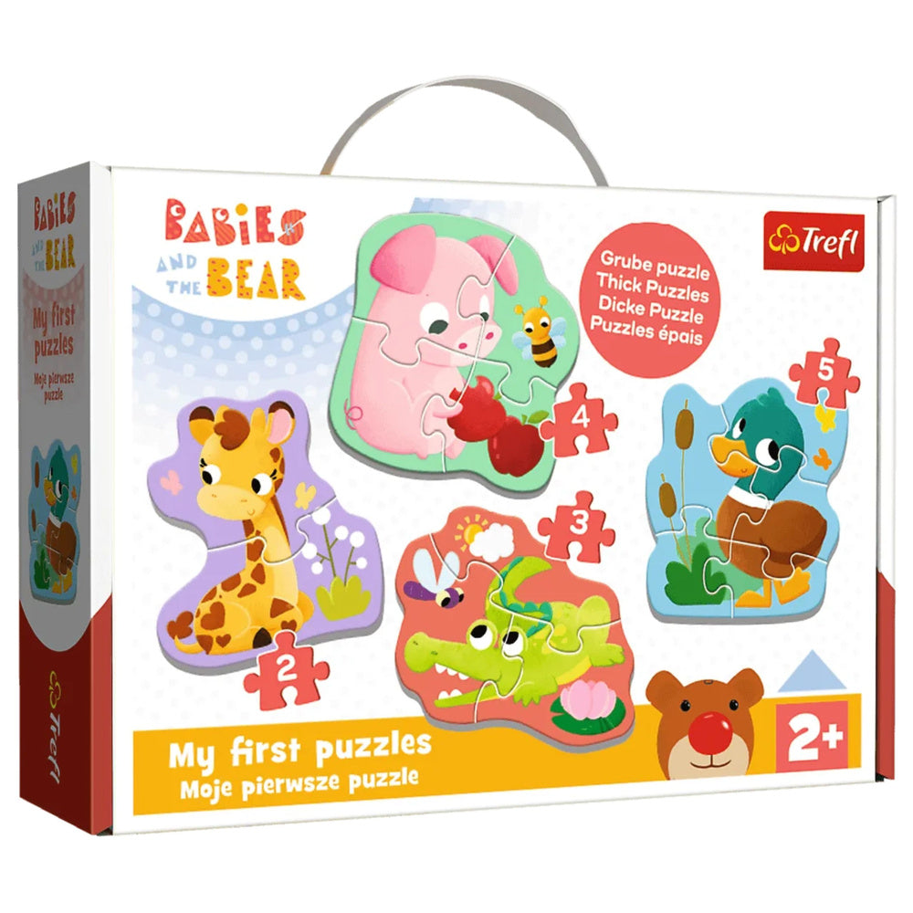 Trefl Baby manas pirmas puzles bebisu dzivniecini 2+ 4 puzles 2 3 4 5 gabali