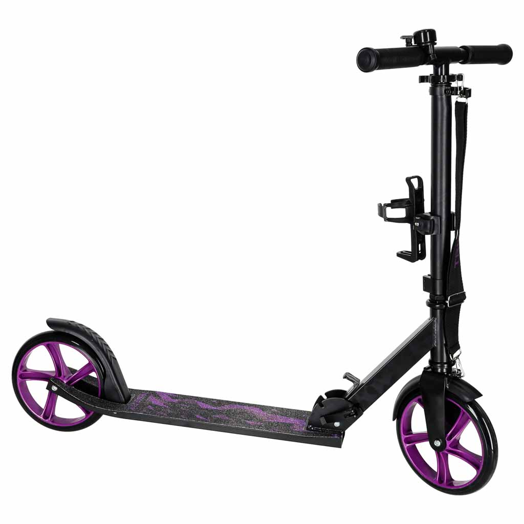 Trike Fix pilsētas skrejritenis ar violetiem riteņiem sānskats