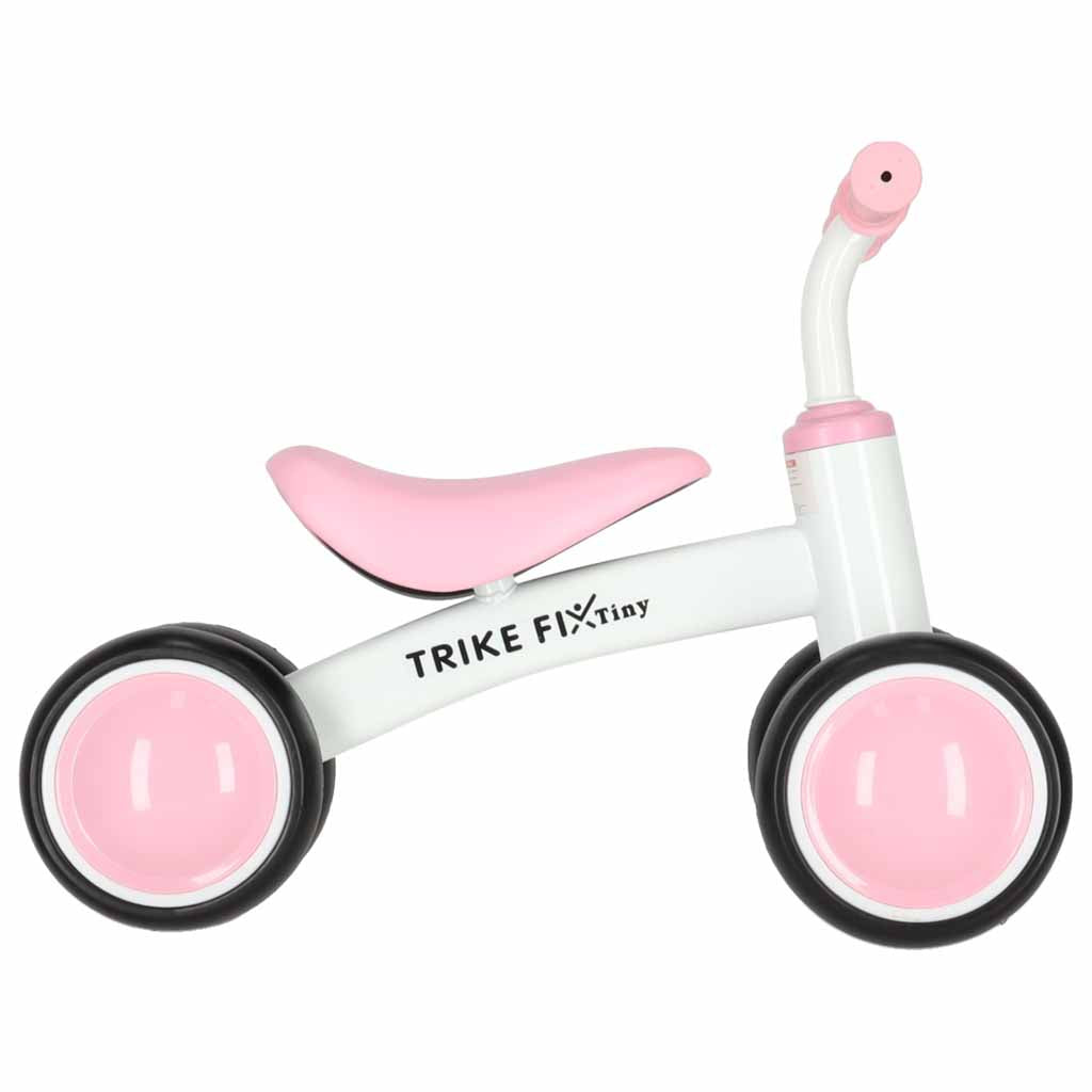 Rozā Trike Fix Tiny V2 līdzsvara ritenis bērniem skatā no sāniem