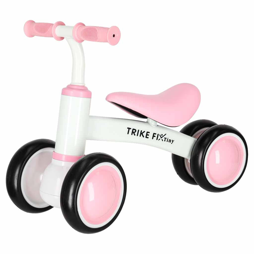 Rozā Trike Fix Tiny V2 līdzsvara ritenis bērniem ar četriem riteņiem