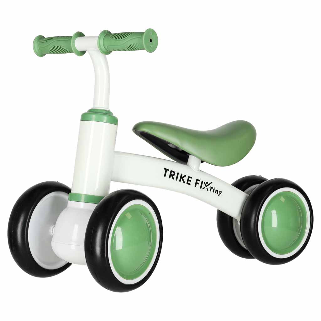 Zaļš Trike Fix Tiny V2 līdzsvara ritenis bērniem ar četriem riteņiem