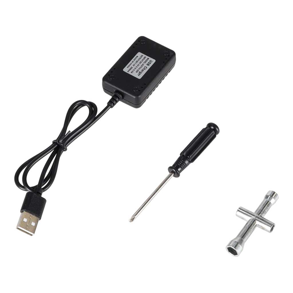 WLtoys 124016 RC auto USB lādētājs un remonta instrumenti