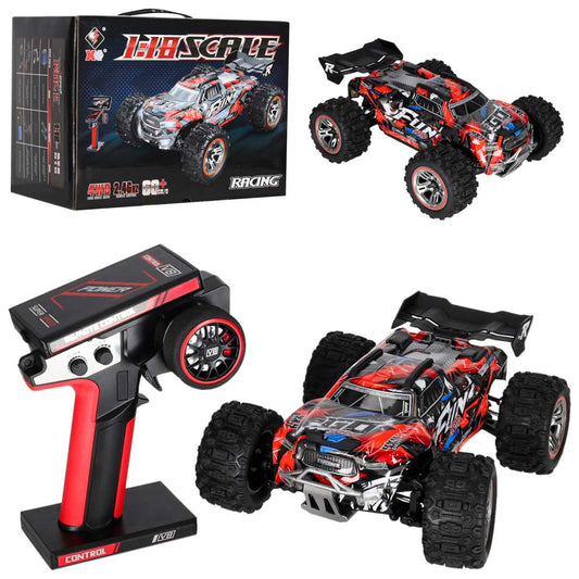WLToys 184008 RC auto 1:18 4WD Brushless 60 km/h ar 2.4 GHz pulti