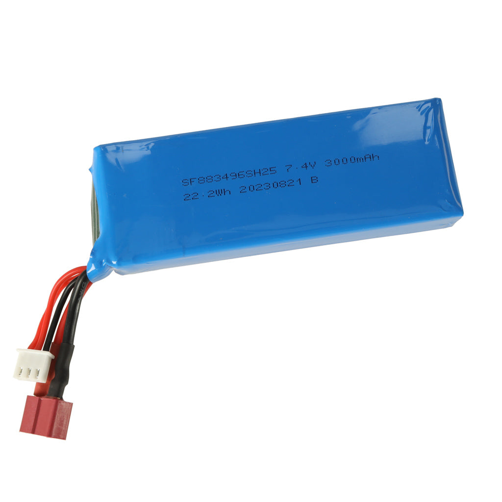 WLToys 7.4 V 3000 mAh RC akumulators ar T-Deans spraudni un balansēšanas savienojumu