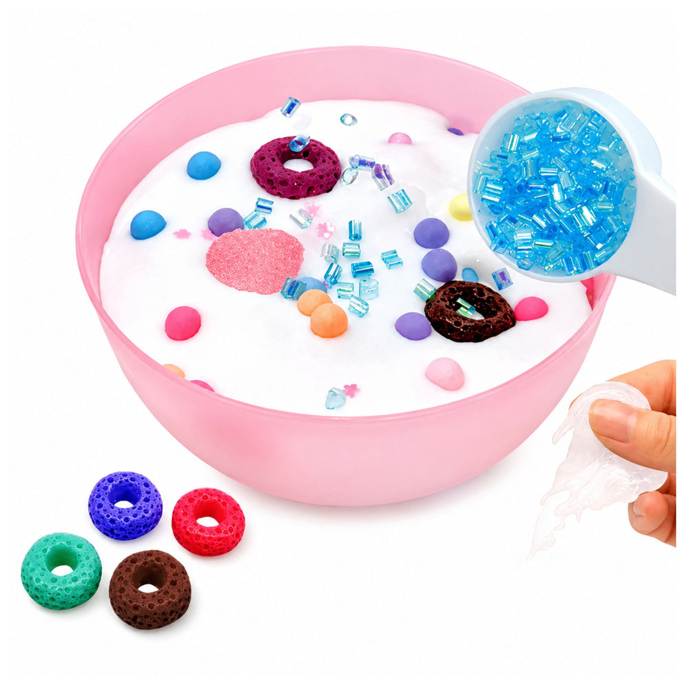 Želejas gļotu veidošanas komplekts bērniem DIY slime ar dekorācijām un krāsainiem aksesuāriem