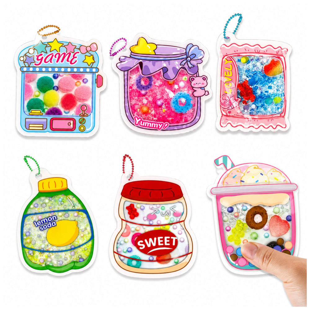 Želejas gļotu veidošanas komplekts bērniem DIY slime dekorēšanai ar krāsainiem piekariņiem