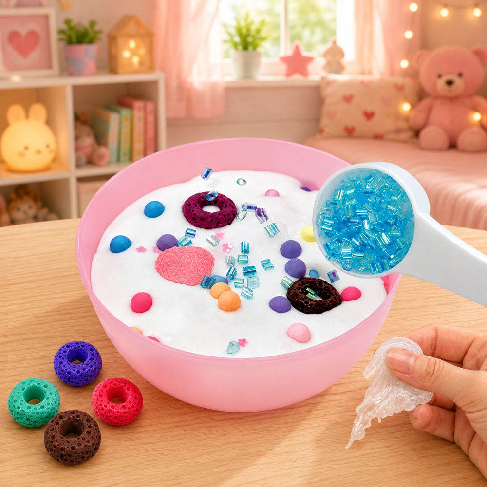 Želejas gļotu veidošanas komplekts bērniem DIY slime ar dekorācijām radošām rotaļām