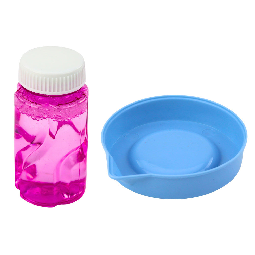 Ziepju burbuļu šķidruma pudelīte un paplātīte krabja formas burbuļu pūtējam