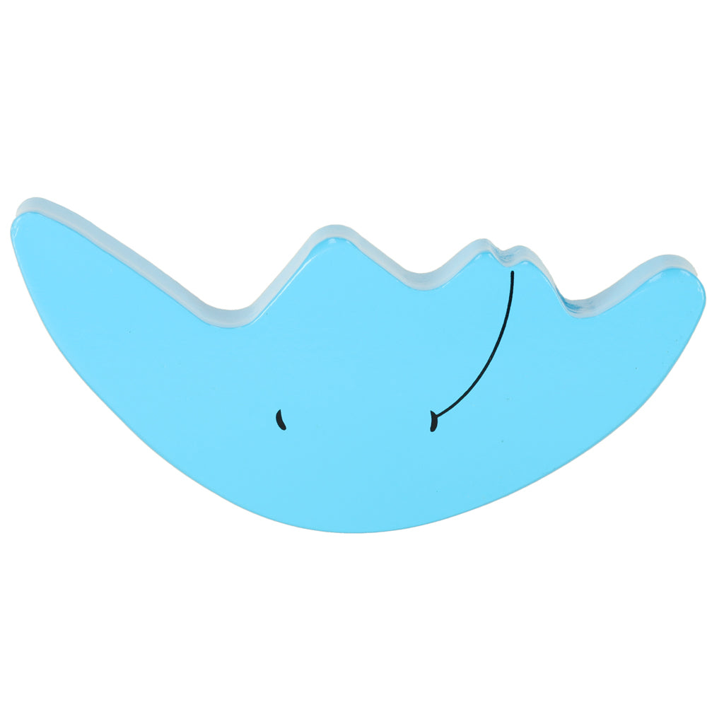 Zila koka mēness formas līdzsvara pamatne bērnu rotaļlietai