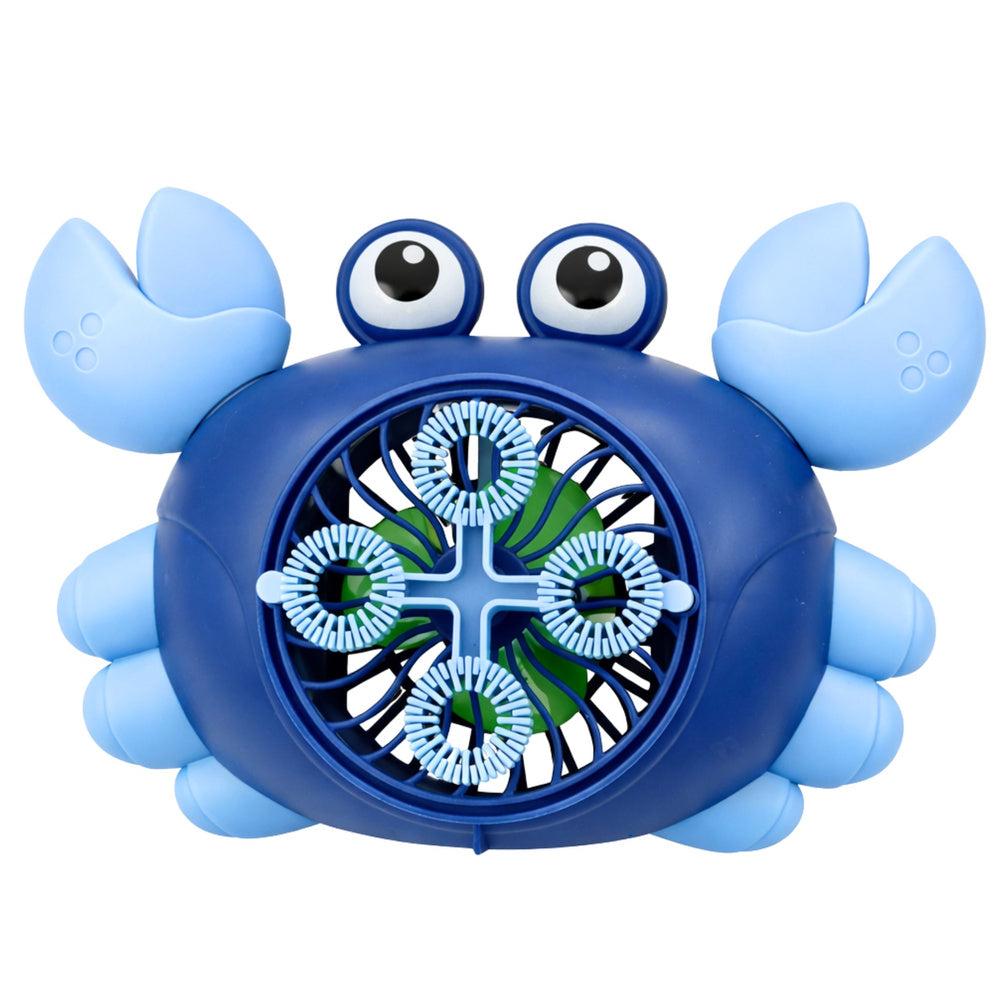 Zils krabja formas burbuļu pūtējs bērniem ar vairākiem ziepju burbuļu riņķiem