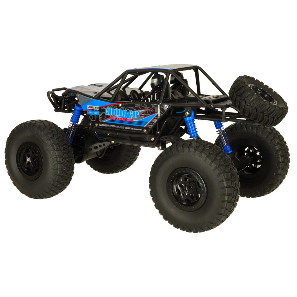 Zils RC bezceļu auto 1:10 ar lielām riepām