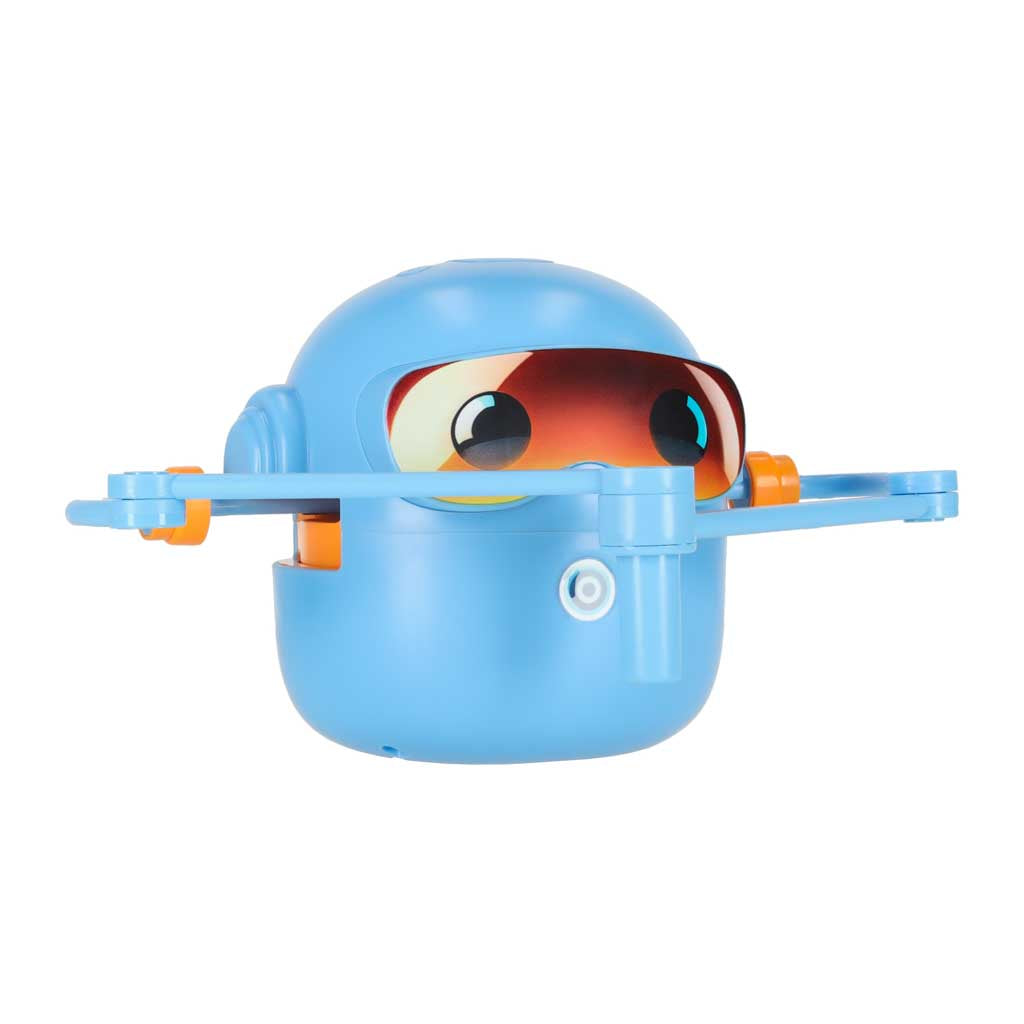Zils zīmēšanas robots ar lielām acīm